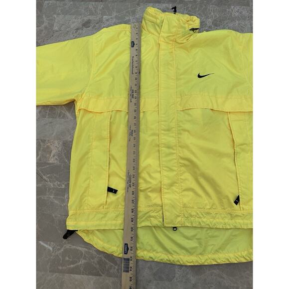 Vintage Nike Climafit Tech Jacket Men's XL Yellow Packable Hooded 90s - Picture 13 of 13